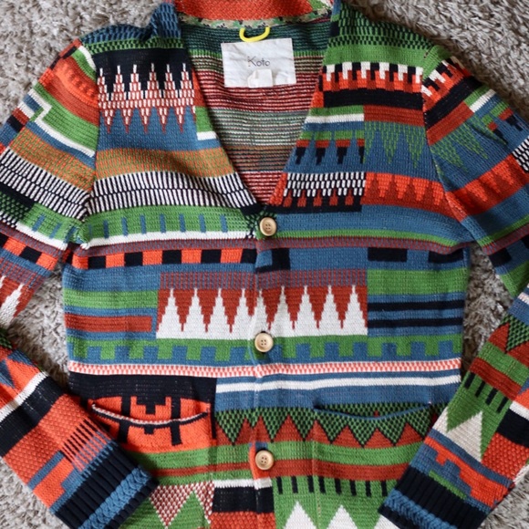men's multicolor cardigan